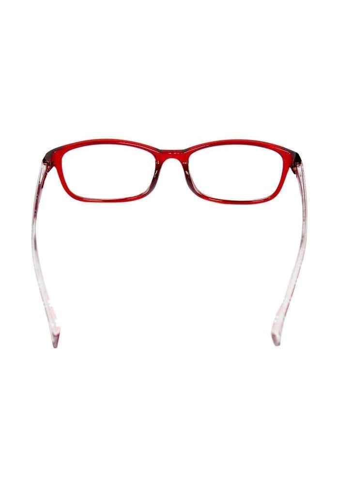 DAISO Square Stripe Reading Glasses +1.5 Magnification Red - Image 3